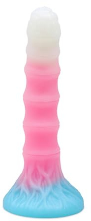 Gemischte Farbe Leuchtender Silikondildo Analplug mit Massagepartikeln Innengewinde Massage Masturbation Erotikprodukte für Erwachsene