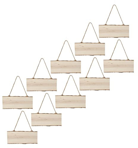 LetCart Willkommensschild aus Holz, zum Selbermachen, Türdekoration, 10 x 25 cm, Willkommensschild, Haustürschild, Malbrett, 10 Stück