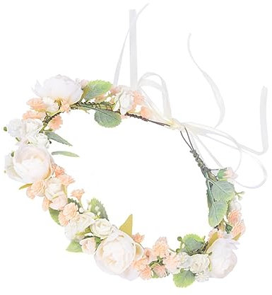 RORPOIR Blumenstirnband Babys Atem Groß Simulation Blumenkranz Kinder Haarband Braut Kopfbedeckung Party Zubehör Festliche Dekoration