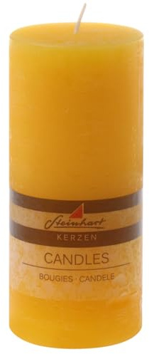 Stumpenkerzen Raureif Gelb 150/68 mm Steinhart Kerzen in RAL-Kerzen Güte Qualität