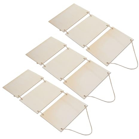 Sewroro Basteln Sie Holztafeln für Jungen und Mädchen Blanke Holzbretter für Jungen und Mädchen Kunst Hängende Dekoration Kreative Malprojekte