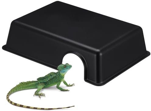 Reptilien Feuchtigkeitshöhle aus Kunststoff, Schwarz, Goldene Proportion