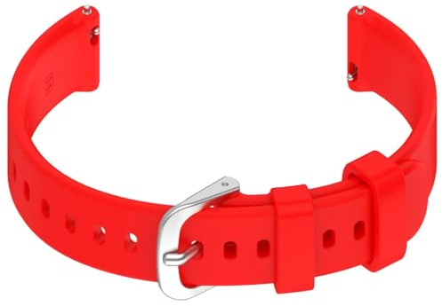 JSGHGDF Cinturino di Ricambio per Orologio, 14mm, in Silicone Flessibile, con Sgancio Rapido, Impermeabile, Braccialetto per 2 Cinturini da Polso