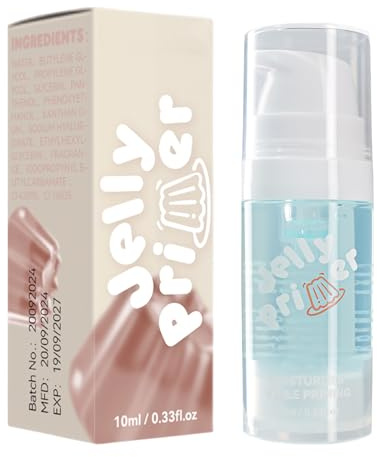 Primer idratante gelatina – Primer levigante per il viso per ridurre i pori, primer per il trucco a lunga durata, per la pelle impeccabile, idratante per il viso, base perfetta per un trucco