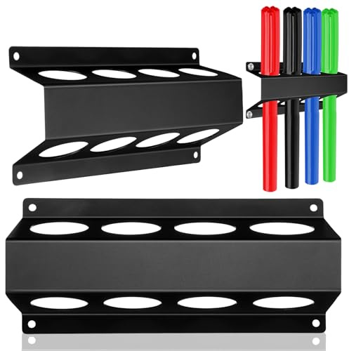 DoubleFill 4 Slot TIG Welding Rod Holder Storage Tubes Rack Welding Filler Rod Tubes Organizer Wall Mount Container Shelf for Welder Table