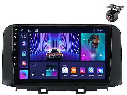 Android 14 Autoradio für Hyundai Encino Kona 2018 2019 2020 2021 2022 GPS Navigation 9 Zoll Kapazitiver Touchscreen Auto Stereo Mit Radio SWC FM RDS QLED Carplay Android Auto (M150CP 4core 2+32G)