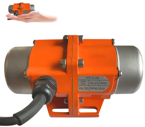 Concrete Vibrator, 70W Electric Vibration Motor, 50KG Force, 3000RPM Adjustable Industrial Vibrator for Shaker Table, Feeder, Mining, Chemical, Medical, Construction & Food Equipment