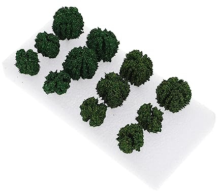 jojofuny Caja de Diseño para Micro Paisaje DIY Arbustos Artificiales de Plástico Verde, Apariencia Realista y Acabado Fino para Decoración de Jardines en Miniatura