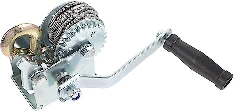 Verricello Elettrico, Verricello for impieghi gravosi, verricello da traino manuale Mini verricello for rimorchio 500LBS con cavo in acciaio da 7 m for auto, lavori domestici, movimentazione merci