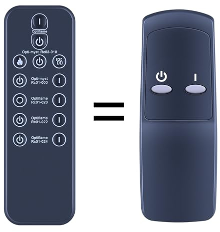 RYQIF New Remote Controls for Dimplex Optiflame RC01-020(Optiflame RC01020), for EXBURCLUB Electric Fireplace
