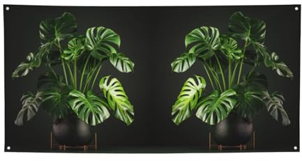 Monstera Deliciosa Banana Palm Print Versatile Party Banner,Thanksgiving And Birthday Decorations,For All Occasions