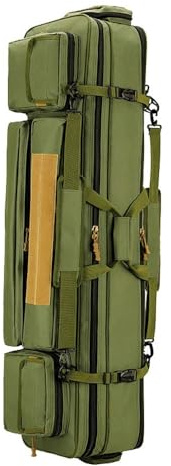 LSWKG Gewehrtasche,Waffentasche für Langwaffen 120/100cm Gewehrkoffer für 2 Langwaffen Langwaffentasche für Jagd Schießstand Schusswaffentransport Angeltasche Green,100cm