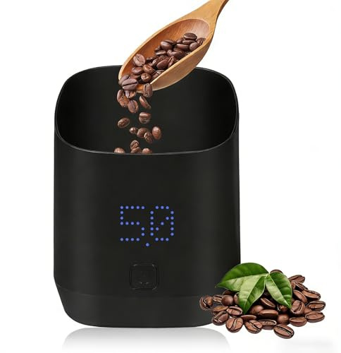 Digitale Küchenwaage, Kaffevåg SubScale mit LED-Display, Haushaltswaage mit Sensor-Touch, Hohe Präzision auf bis zu 0.1g, Präzisions-Lebensmittelwaage für Küche, Schmuck, Kräuter, Tee, Kaffee, Schwarz