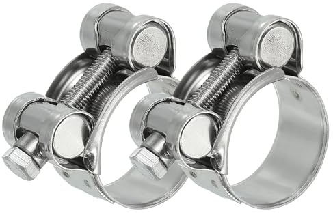PATIKIL 26-28mm T-Bolt Hose Clamp, 2 Pack Intercooler Pipe Tube Clamps 304 Stainless Steel Radiator Hose Clamp for 1.02-1.1 Pipe
