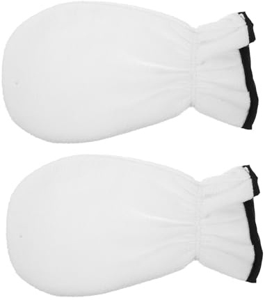 TOVINANNA Moufles Hydratants en Flanelle et Polyester Réutilisables pour Soins de Beauté, Masque Mains, Adaptés aux Journées Spéciales et Festives, Blanche