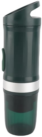 Dioche café Expreso Portátil Máquina de café Expreso Eléctrica Portátil, de una Sola Taza de 250 Ml, Se Conecta a/en Polvo/preparación de Cápsulas Múltiples, Alta Presión de 20 Bar (GREEN)