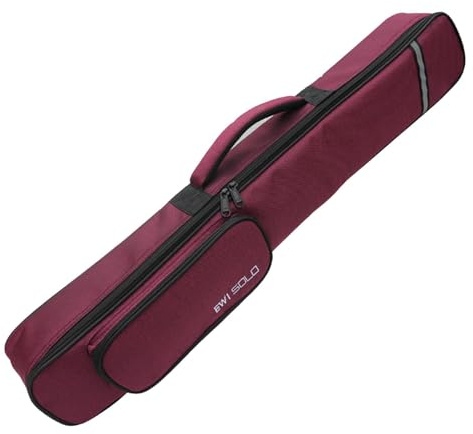 Guangcailun Vielseitiger Saxophonkoffer, wasserdichter Oxford Stoff, gepolstert, für Sopransaxophonmusiker und künstler, Saxofon Gigbag Koffer mit Außentasche und Griff, Weinrot, 80x8x9cm