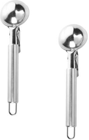 CORHAD Cucharas para Helado de Acero Inoxidable 2piezas Clip Flexible y Resistente al Óxido, Ideales para Fiesta Verano y Porcionamiento de Helado Fácil