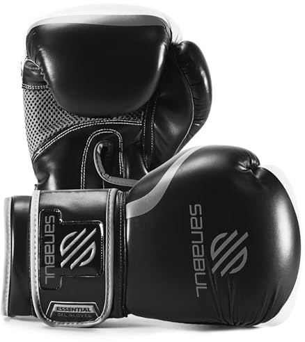Sanabul Gel Boxningshandskar, för Kickboxning, Mauy Thai, Punching Bag, Sparring, MMA - Handskar för män och kvinnor 8 10 12 14 16 oz