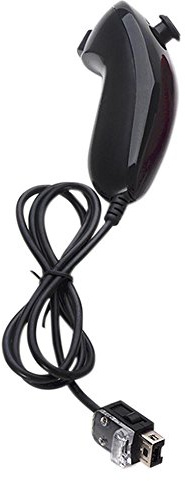 Bottone Nunchuck Nunchuk contrôleur de jeu vidéo télécommande pour Nintendo Wii Console (Noir)