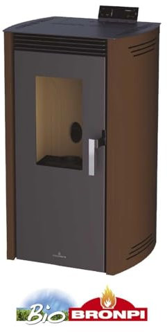 ESTUFA DE PELLET BRONPI MODELO NOA 12 KW COLOR MOKA
