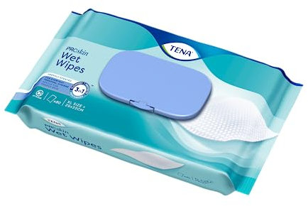 TENA Plastic-Free Wet Wipes 48 Wipes x12