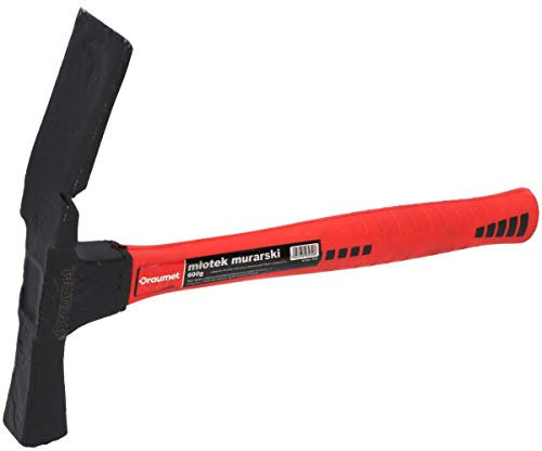 Maurerhammer 600 g Hammer mit gummierten Fiberglasstiel
