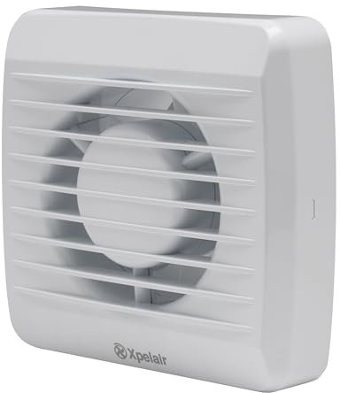 Xpelair VX100-SP standard 4 Inch /100 mm Bathroom Extractor Fan for Wall and Ceiling Fitting, Bathroom Fan in Cool white