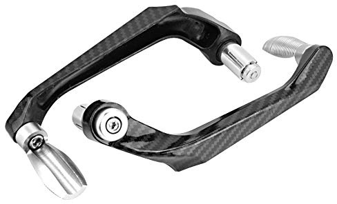 1 Paar Motorrad Lenker Bremsschutz, 22mm 7/8 Zoll Aluminiumlegierung Motorrad Hebelschutz Bremse Kupplungshebel Universel Bremsschutz Wassertransfer Kupplungshebel Handschutz für Motorräder (Silber)