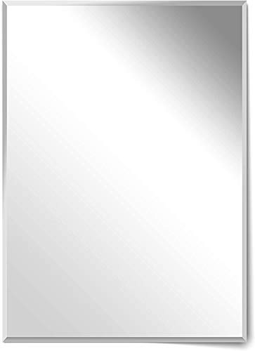 Your-Homestyle Wandspiegel/Kristallspiegel Rahmenlos mit Facette rechteckig Mirror incl. Befestigungsmaterial Made in Germany (50x70)