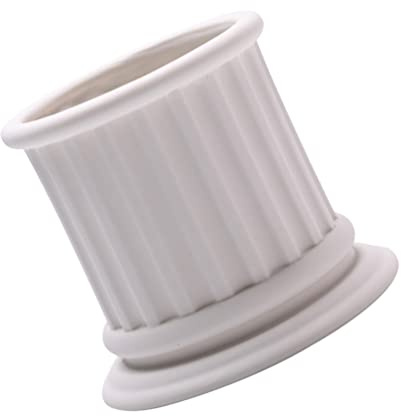 Housoutil Tasse à Bougie Parfumée Statue De Colonne Grecque Pot Récipients Avec Couvercles Se Tenir Debout Contenants De Bougies Romain Arôme Blanche Bureau Miniature Statuette Céramique