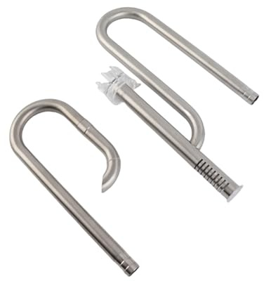Skimmer para peceras, skimmer para acuarios, tubos de lirio de entrada y salida con skimmer giratorio y varilla ajustable para filtro de acuario(16)