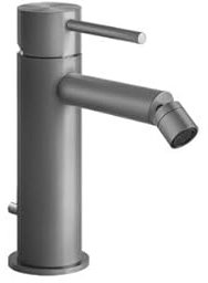Miscelatore monocomando per bidet Gessi 316 Flessa, aeratore con giunto a sfera, con scarico 1 1/4, sporgenza 119 mm, 54007727, Colorazione: Metallo nero spazzolato PVD