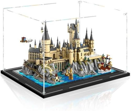 Acrylic Display Case kompatibel mit Lego 76419 Das Schloss und die Domäne von Hogwarts, Vitrine aus Acryl, staubdicht, Display Case für Lego 76419 – Lego Modell nicht im Lieferumfang enthalten