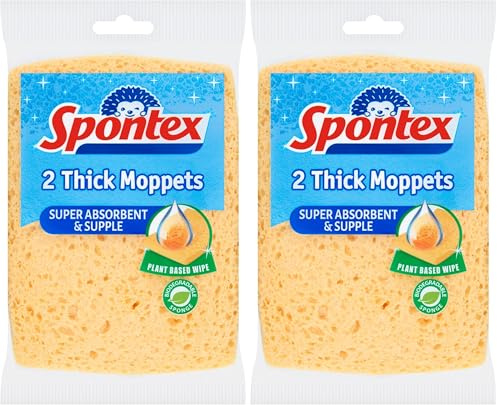 Spontex Hygienic Thick Moppets (Pack of 4)