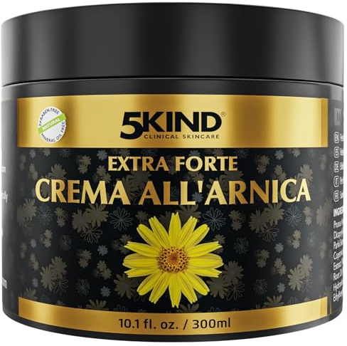 5kind Extra Strong Arnica Cream for Bruising and Swelling 10.1 Fl Oz - Arnica Bruise Cream Extra Strength Fast Healing Thin Skin - High Concentration Arnica Montana Extract for Bruises-Natural Formula