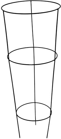 X-Large Sturdy Conical Garden Plant Supports for Taller Plants Rust-Resistant, Easy to Use Ring for Flowers Border Cage H75 x D32-28-24cm (3)
