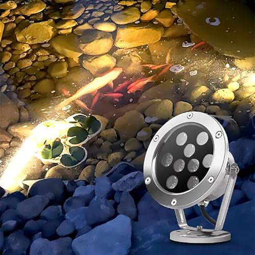 LED Luci Subacquee - Luci Per Fontane, Luce per stagno ad angolo regolabile a AC 24V, luce per stagno impermeabile IP68, per illuminazione decorativa subacquea, facile da installare(Green Light,24W)