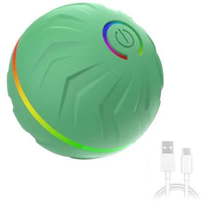 Aktiv rullboll för hundar, interaktiv hundleksaksboll | Automatisk studsande boll Pet Toy Ball - Rolig hundleksak, tillbehör för husdjur, leksaker för anrikning av hundar, USB-laddningsbar, hålla husd
