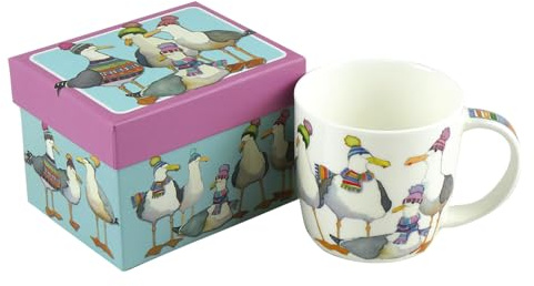 Emma Ball Tasse en porcelaine anglaise Mouettes dans une boîte