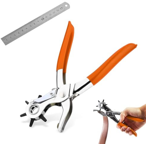 Pince Perforatrice à Poinçonner Cuir pour Ceintures, Bracelets de Montre, Sac, Carton