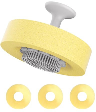 Silicone Sponge Brush For Kitchen Use With Suction Cup Storage Detachable Dish Scrubber Dishwashing Brush Set