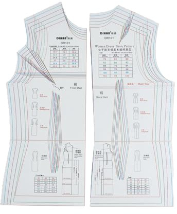 Righello da donna per creare modelli di base per abiti da sartoria strumento da cucito