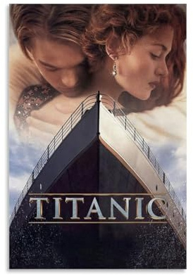 AETQWOEGEWE Titanic-Poster, Leinwanddekoration, moderne Kunstposter, eleganter Kunstdruck, ästhetischer Druck für Wohnzimmer, Schlafzimmer, 30 x 45 cm, ungerahmter Stil
