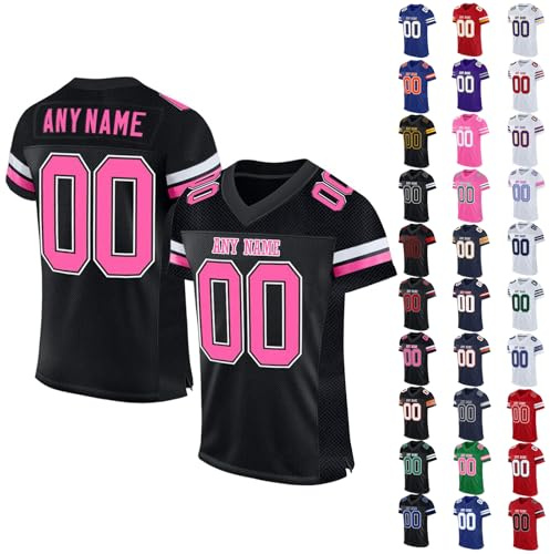 Personalisiert American Football Trikot Custom Football Jersey mit Name Team Name Nummer Personalisierte Trikot T-Shirt für Kinder Erwachsene Junge Mädchen Herrn Damen #05
