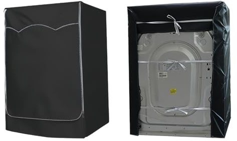 Funda Lavadora Exterior Impermeable, Fcubre Lavadora Oxford 210D con Cremallera, Protección UV Antipolvo Funda para Lavadora y Secadora (A, XXL)