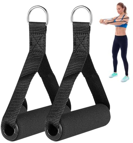 Poignées pour bande d'exercice - Poignée élastique pour fitness, poignées de gym avec câble pour poulies | Équipement de gym à domicile, Entraînement pour la