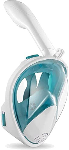 KFGISD, Dykmask Snorkelmask Undervattens Anti-imma Helmask Simning Snorkel Dykutrustning for Dam Män Barn ，Dykmask(Green White,L)