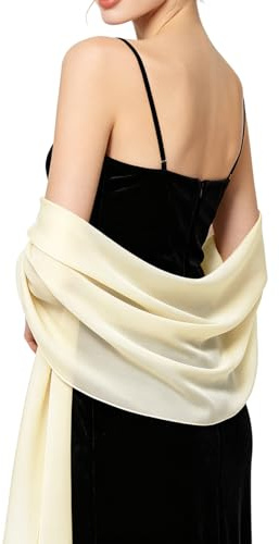 TIHNY Écharpes et Étoles en Mousseline pour Femmes - 177x75cm Châle Léger Transparent