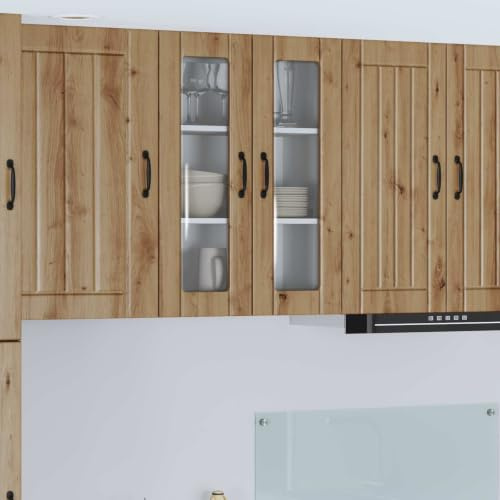 Generico Panel para lavavajillas de madera de ingeniería, 60 x 31 x 80 cm, diseño moderno para cocina, mueble de pared con 2 puertas y 2 estantes, robusto y fácil de limpiar, requiere montaje
